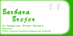 barbara brejer business card